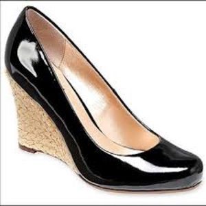 Emma Black patent wedge pump size 8